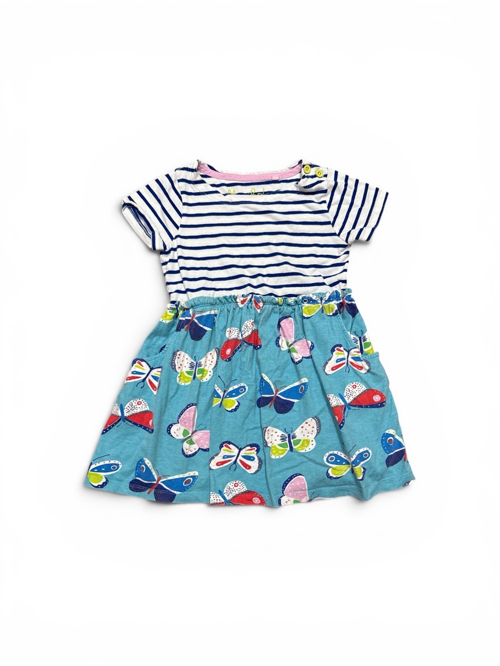 Mini Boden Girls’ Short Sleeve Butterfly Dress Size 4-5Y
